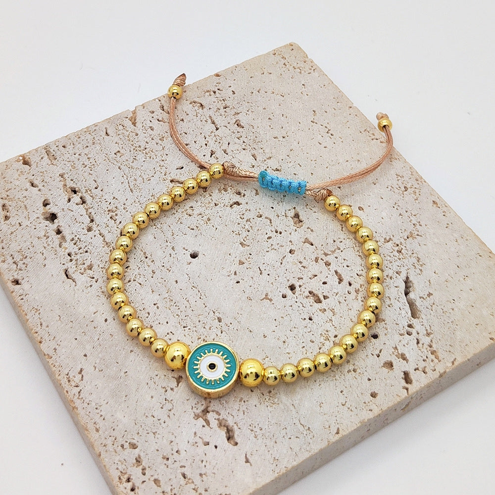 Vintage Devil's Eye Handmade Beaded Bracelet