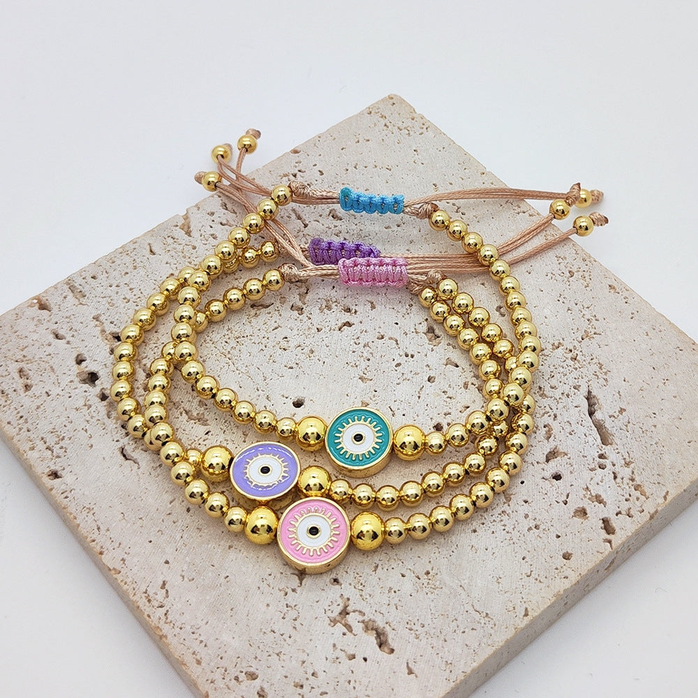 Vintage Devil's Eye Handmade Beaded Bracelet