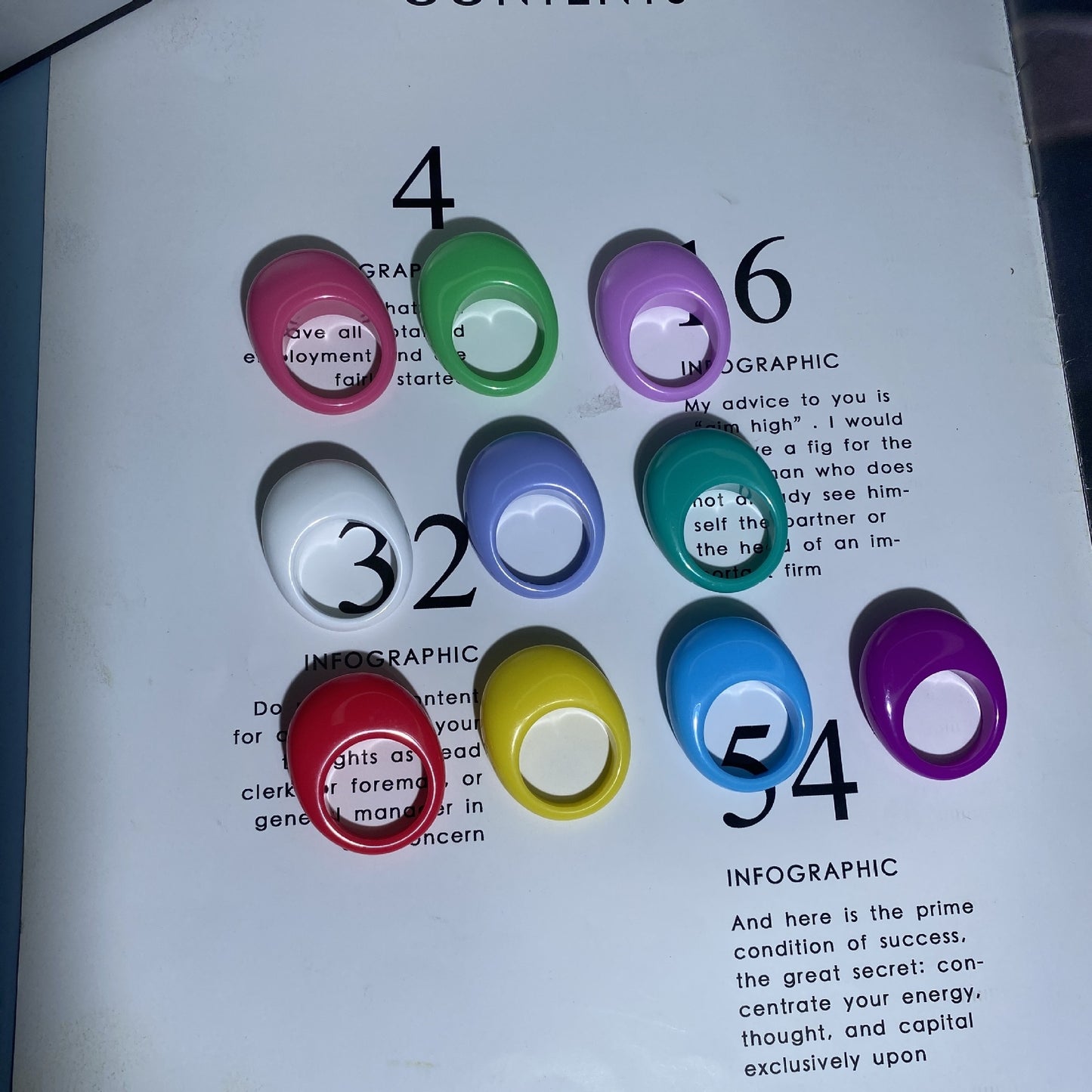 Korean Style Solid Color Transparent Resin Candy Color Rings