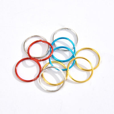 Gold Wire Dreadlocks Hair Extension Rings & Metal Hollow Flower Tubes Set