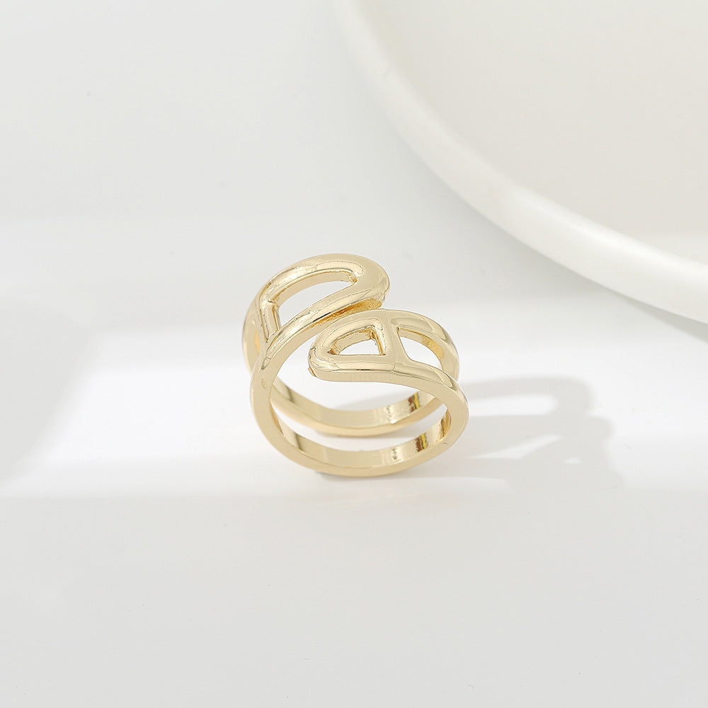 Women's Korean Style Alloy Hollow Out Snake Shape Scarf Ring