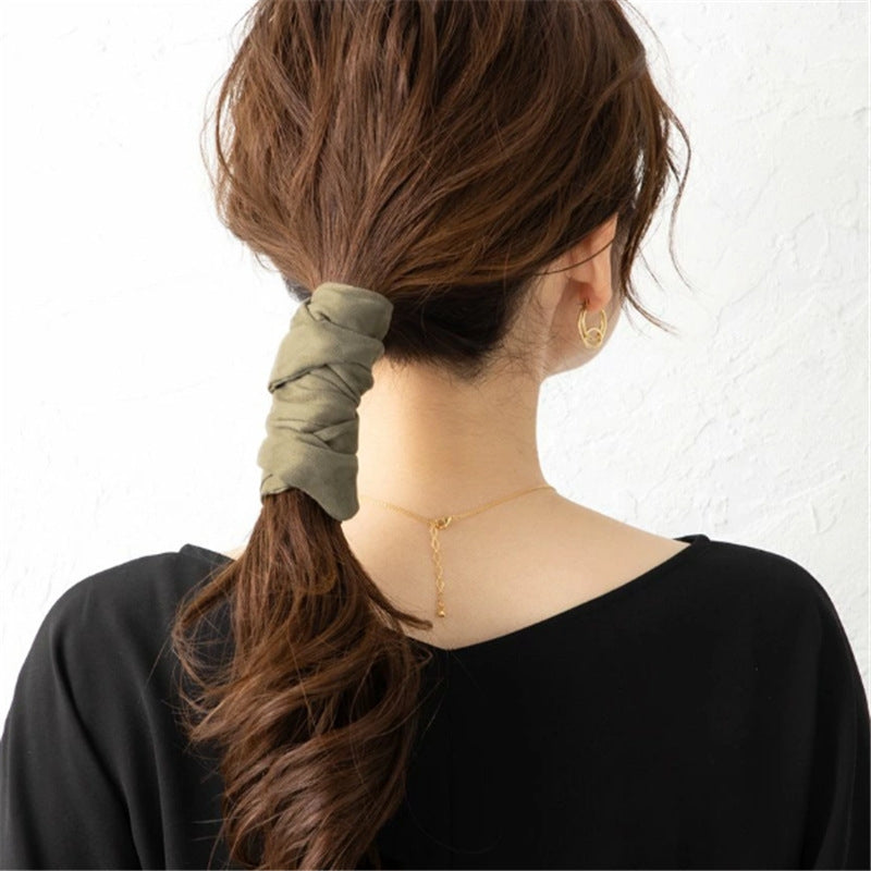 Women's Retro Wide Hair Tie Headband - Solid Color Elegant Style