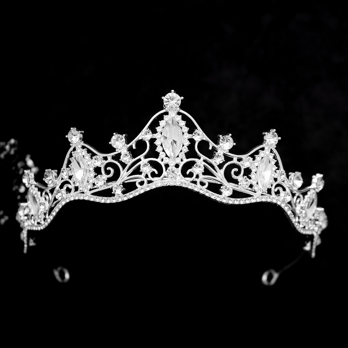 Women's Glam Rhinestone Bridal Crown - Princess Birthday & Party Accessory