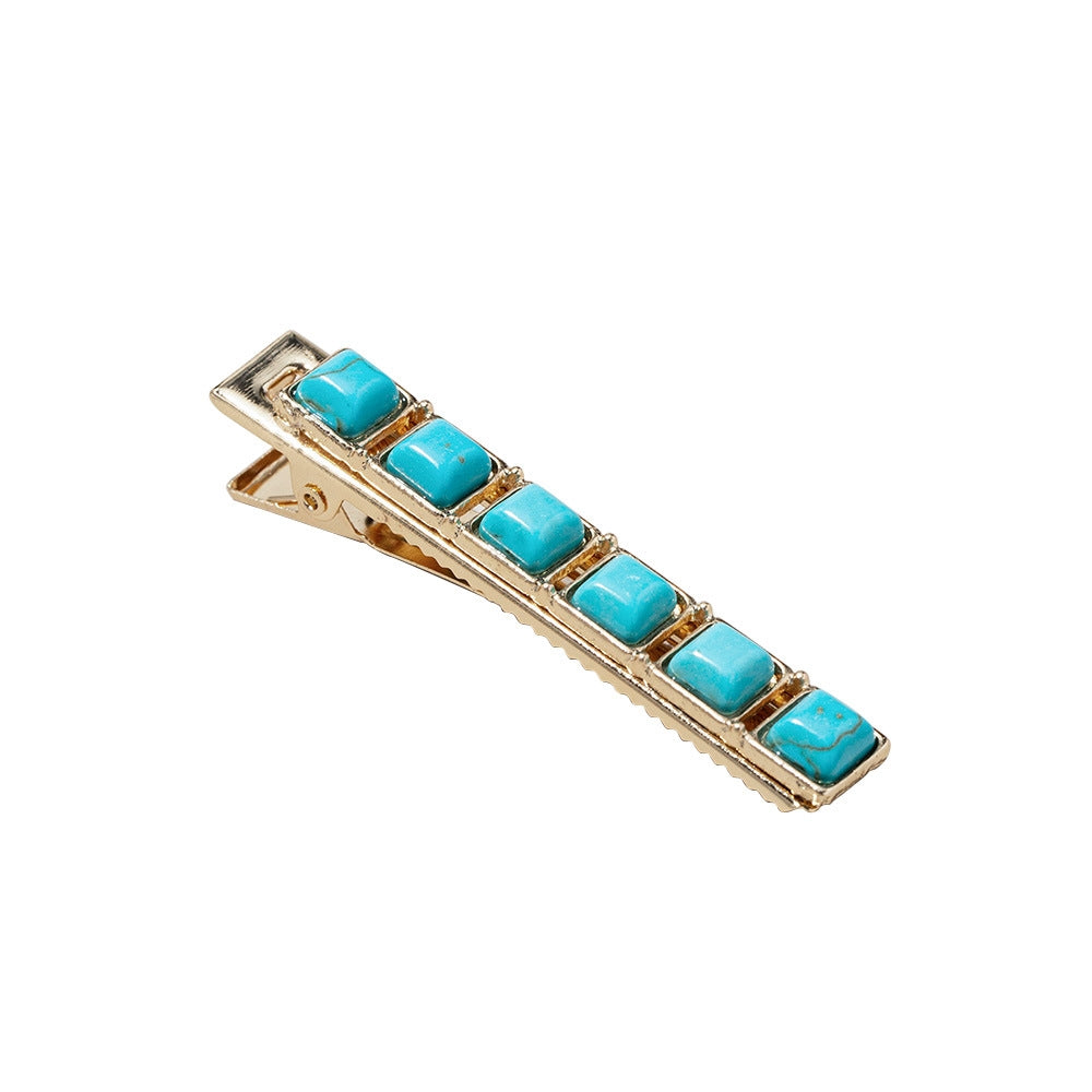 Women's Vintage Turquoise Stone Hair Clip