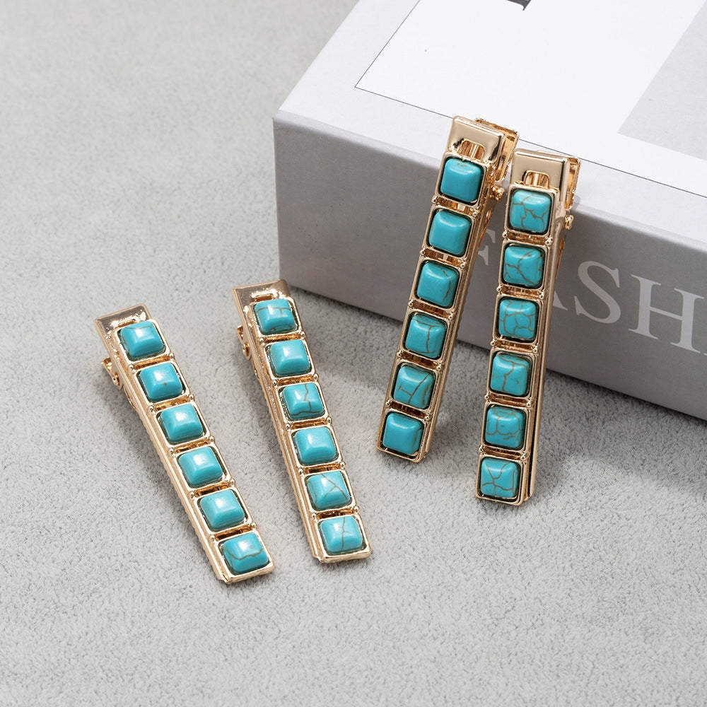 Women's Vintage Turquoise Stone Hair Clip