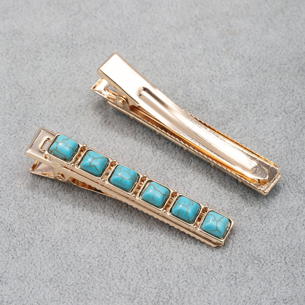 Women's Vintage Turquoise Stone Hair Clip