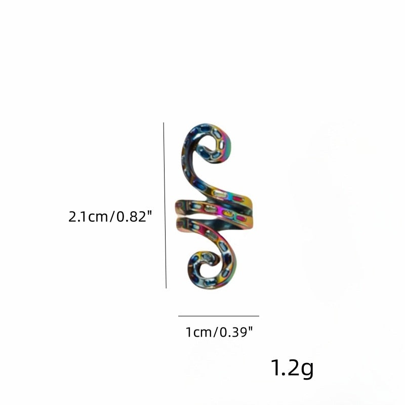 Women's Minimalist Alloy Plated Hair Clip with Beaded Snake Charm