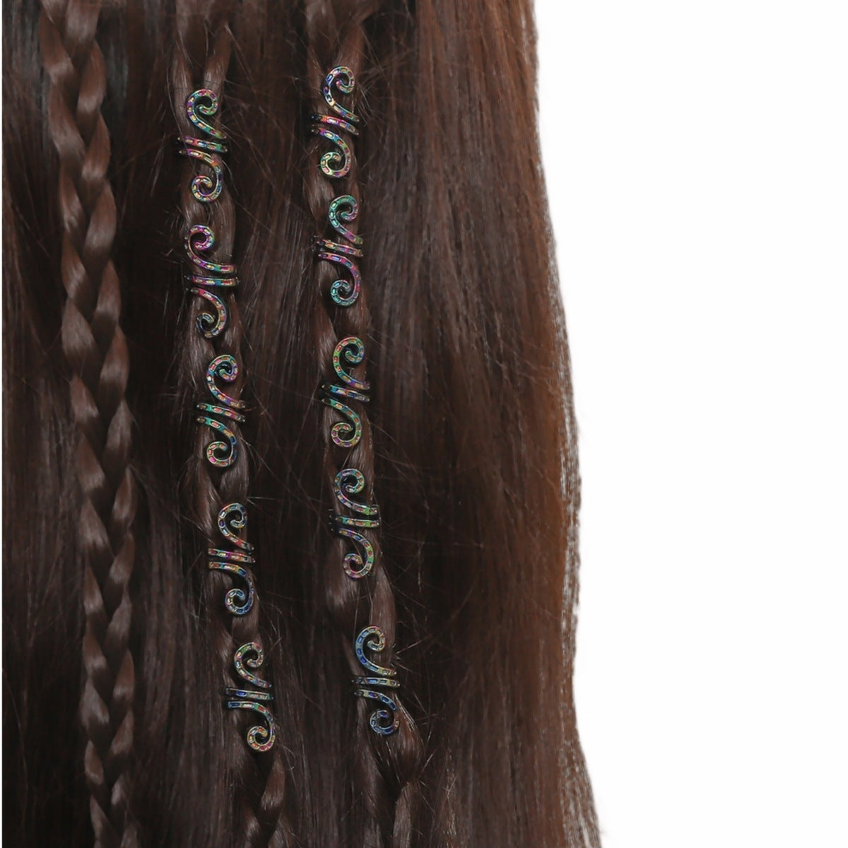 Women's Minimalist Alloy Plated Hair Clip with Beaded Snake Charm