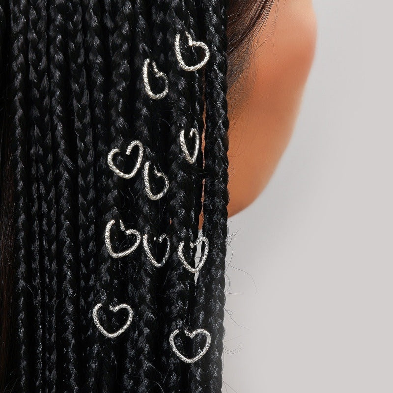 Women's Metal Hollow Out Hair Buckle & Star Love Hair Accessories Set