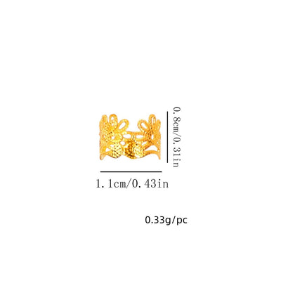 Women's Metal Hollow Out Hair Buckle with 8mm Iron and Aluminum Hair Extensions