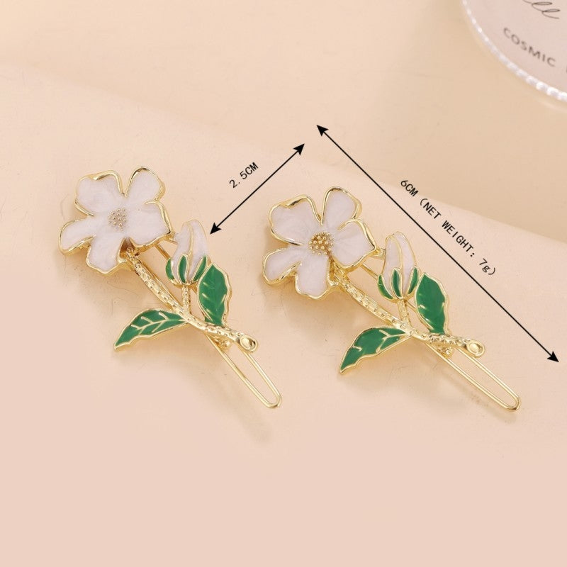 Women's Elegant Floral Alloy Hair Clip
