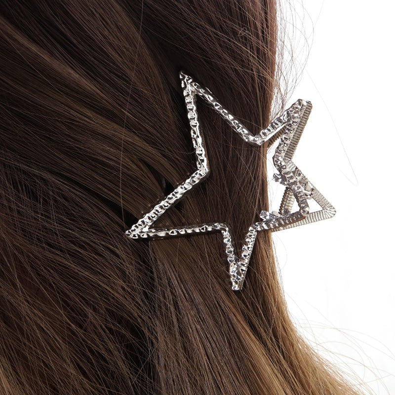 Y2K Women's Pentagram Metal Hair Claw Clip