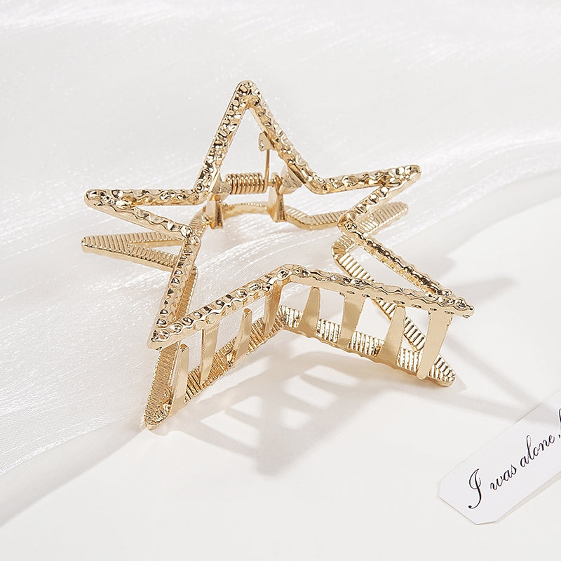 Y2K Women's Pentagram Metal Hair Claw Clip