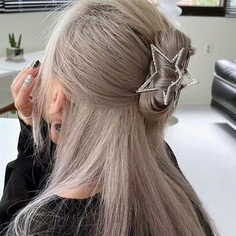 Y2K Women's Pentagram Metal Hair Claw Clip