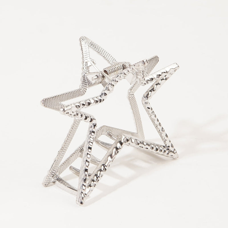 Y2K Women's Pentagram Metal Hair Claw Clip