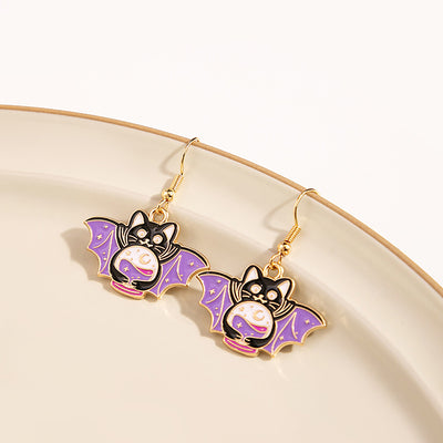 1 Pair Cute Cartoon Cat Alloy Plated Women's Earrings