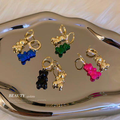 Cute Bear Alloy Women's Drop Earrings