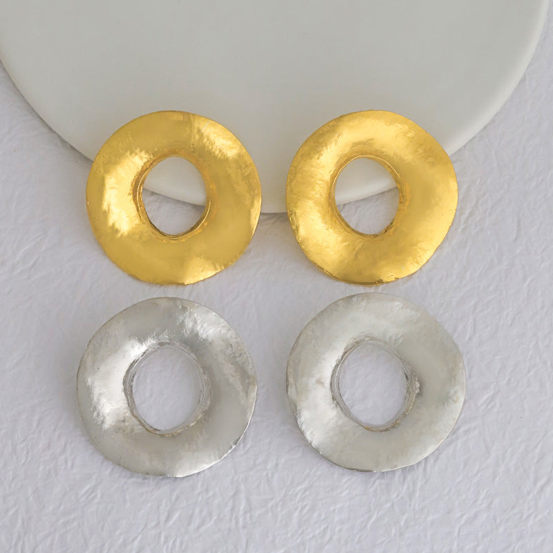 Elegant Irregular Gold Plated Alloy Drop Earrings