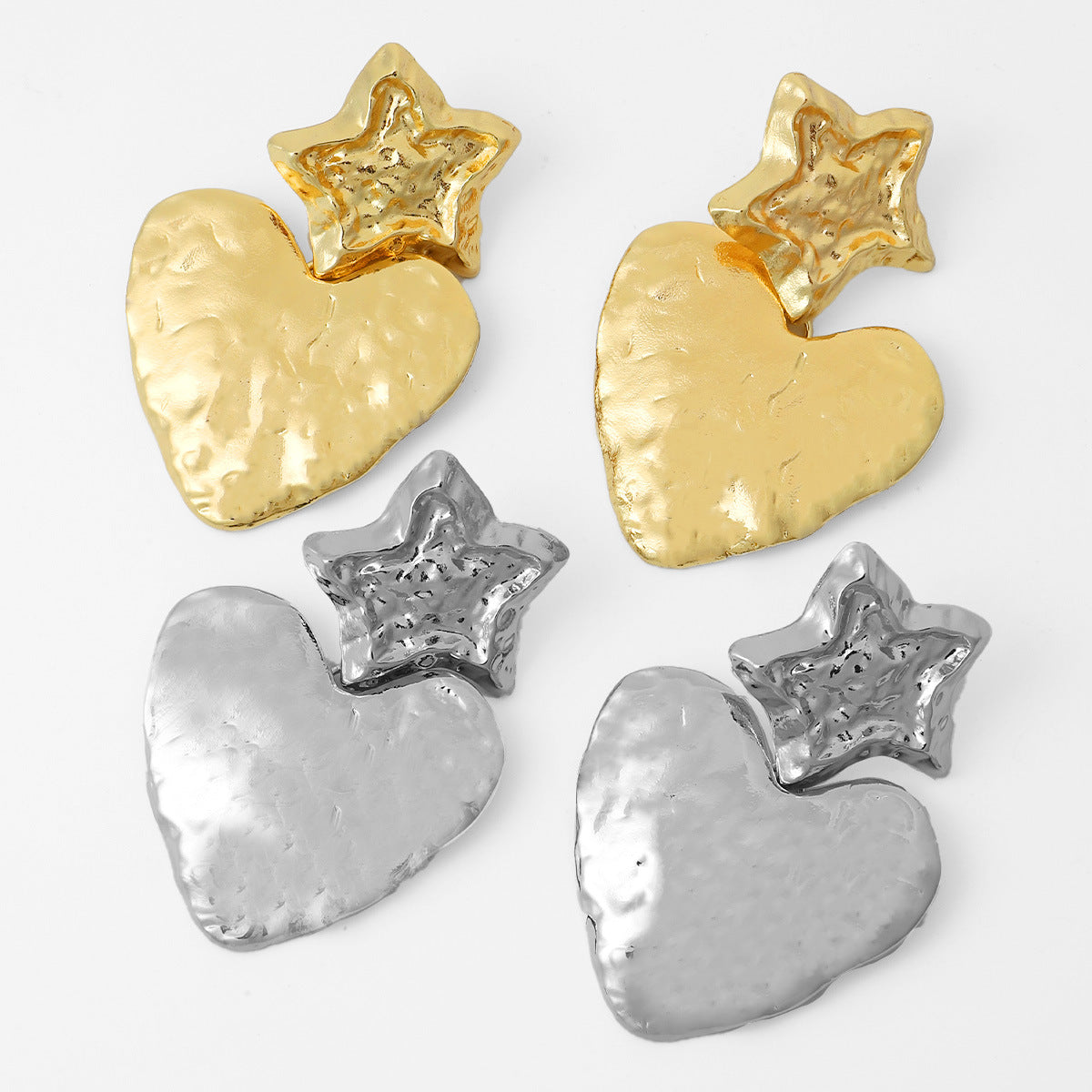 Elegant Irregular Gold Plated Alloy Drop Earrings