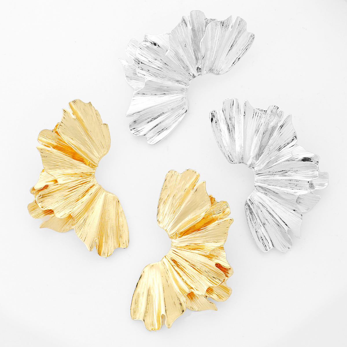Elegant Irregular Gold Plated Alloy Drop Earrings