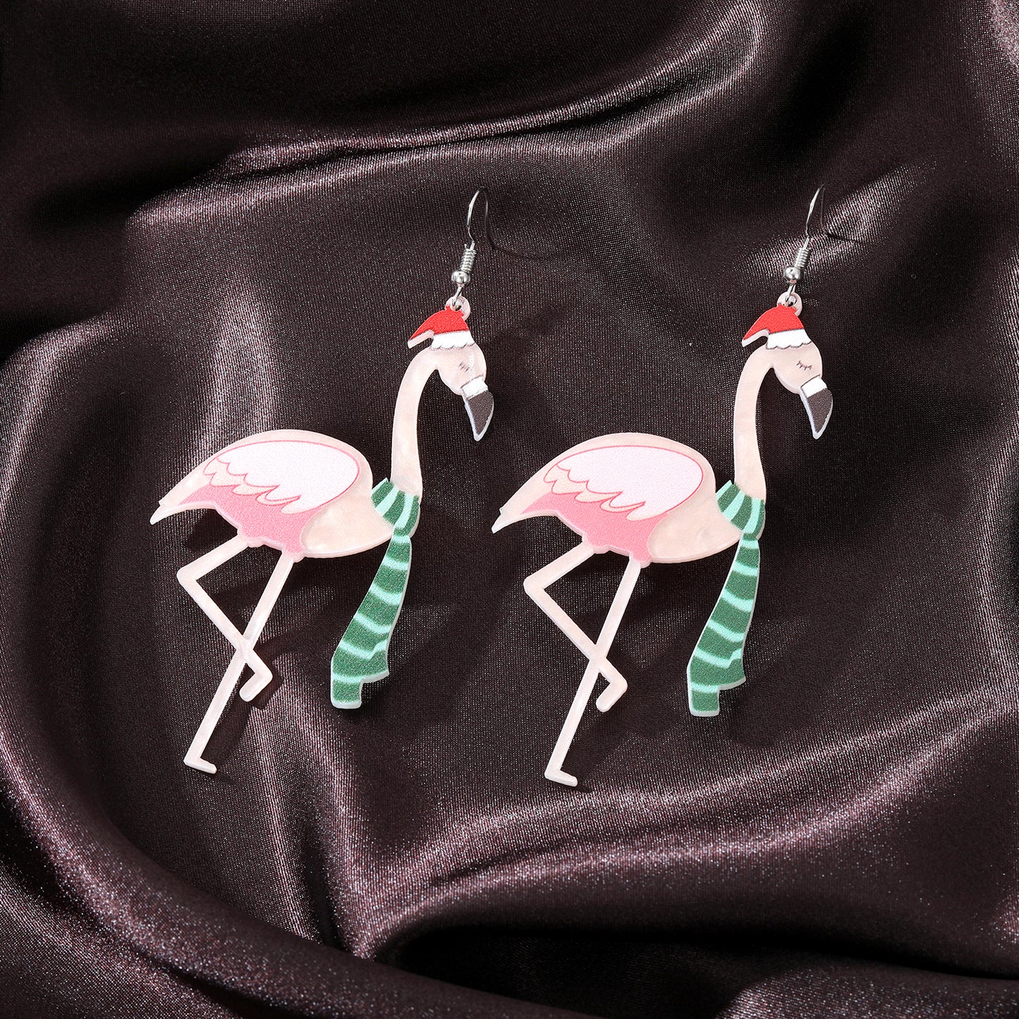 1 Pair Acrylic Christmas Tree Santa Claus Snowman Drop Earrings for Women