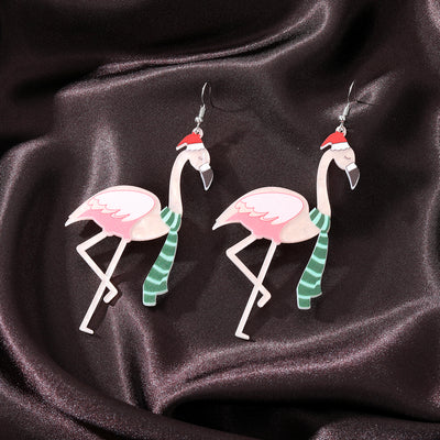1 Pair Acrylic Christmas Tree Santa Claus Snowman Drop Earrings for Women
