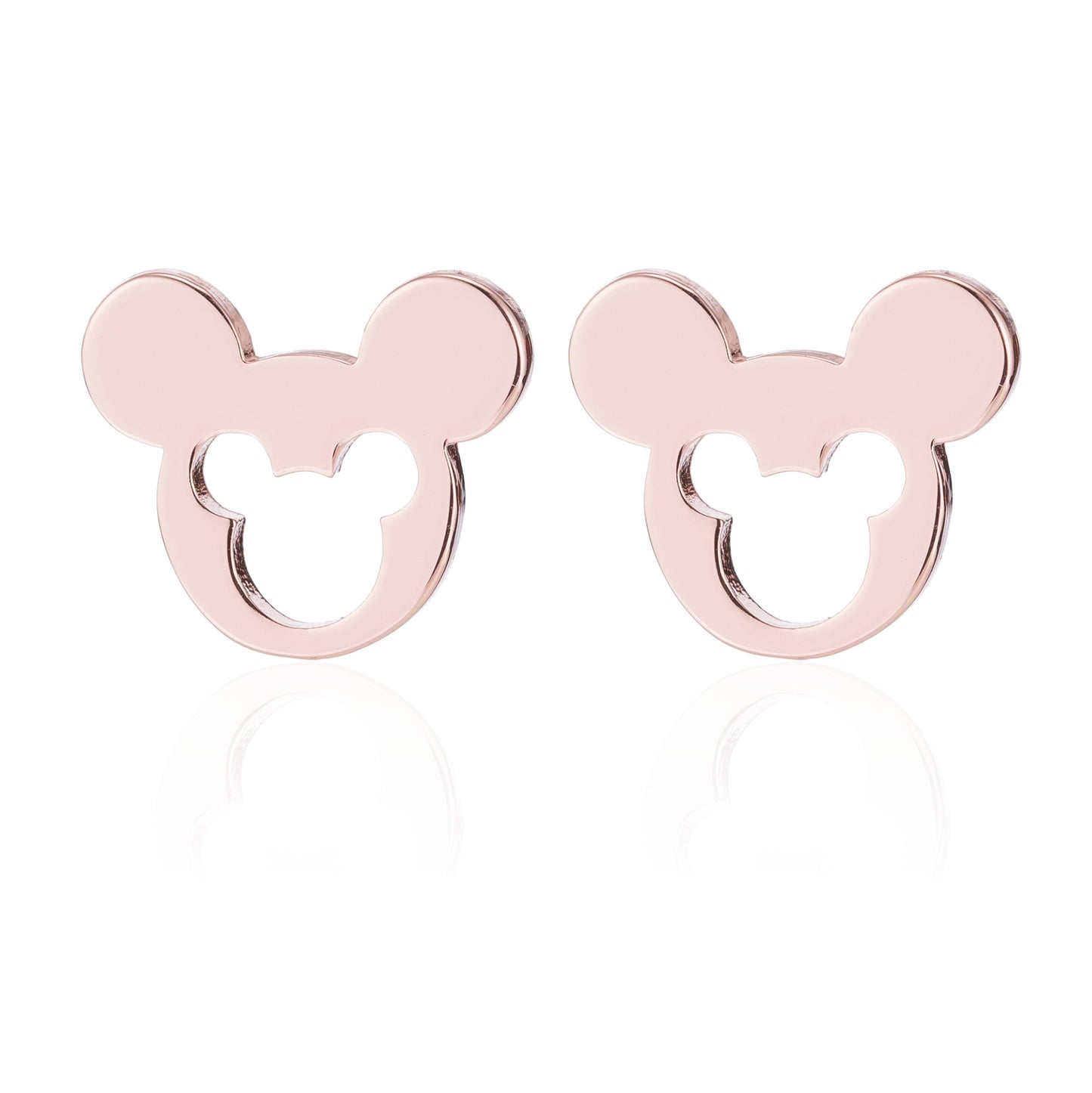 1 Pair Cute Mickey Head Geometric Stainless Steel Earrings