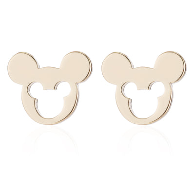 1 Pair Cute Mickey Head Geometric Stainless Steel Earrings