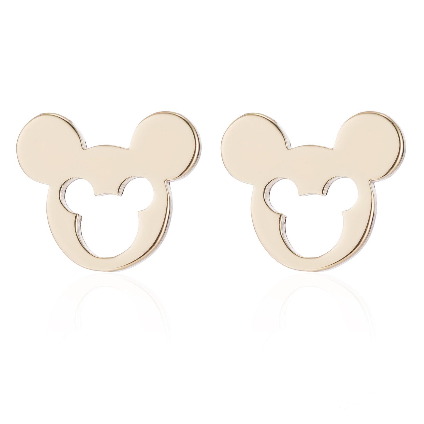 1 Pair Cute Mickey Head Geometric Stainless Steel Earrings