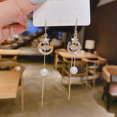 1 Pair Fashion Square Heart Imitation Pearl Alloy Inlay Gemstone Women's Earrings