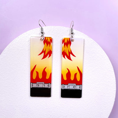 1 Pair Acrylic Rectangle Drop Earrings Inspired by Anime Characters