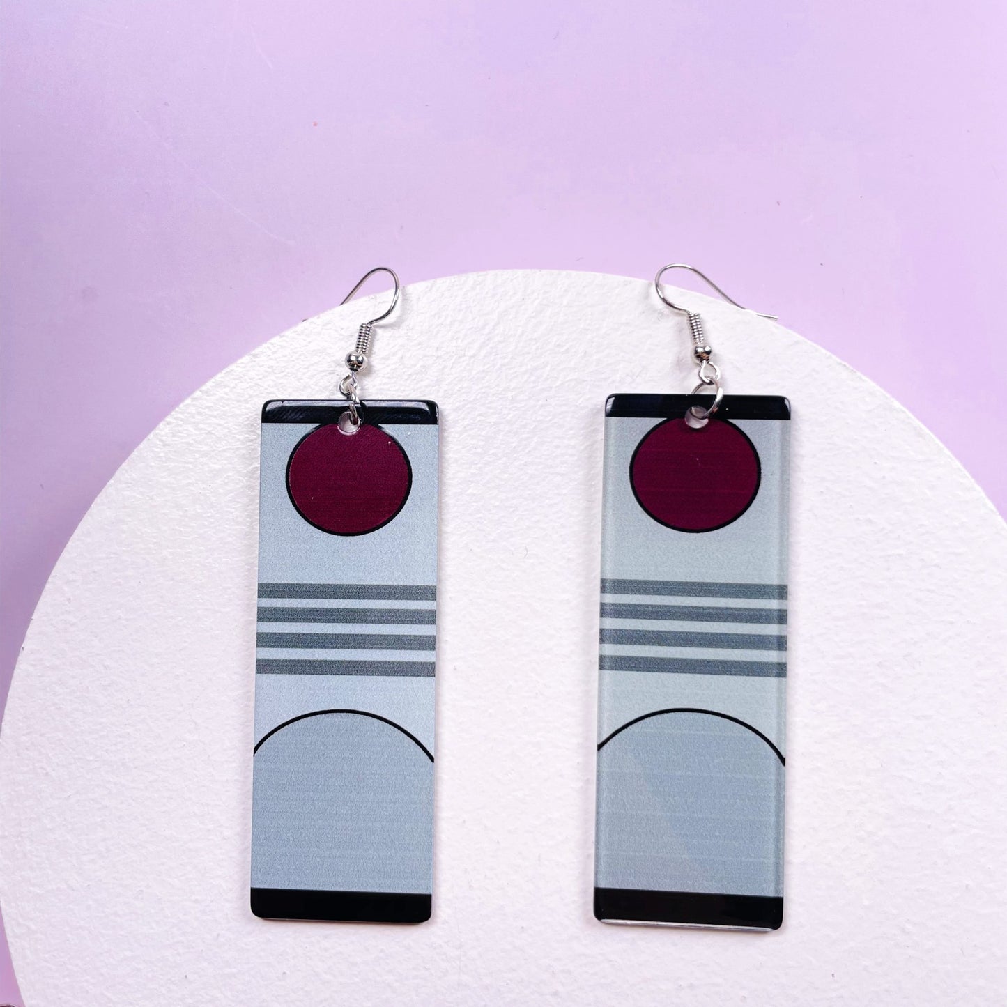 1 Pair Acrylic Rectangle Drop Earrings Inspired by Anime Characters
