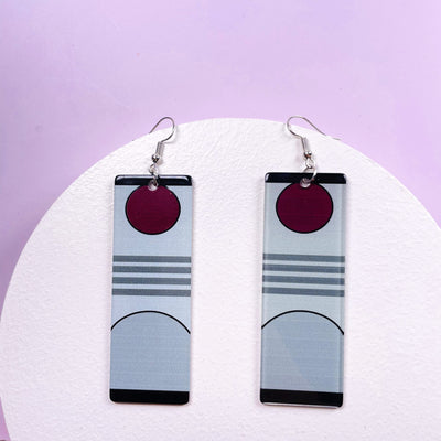 1 Pair Acrylic Rectangle Drop Earrings Inspired by Anime Characters