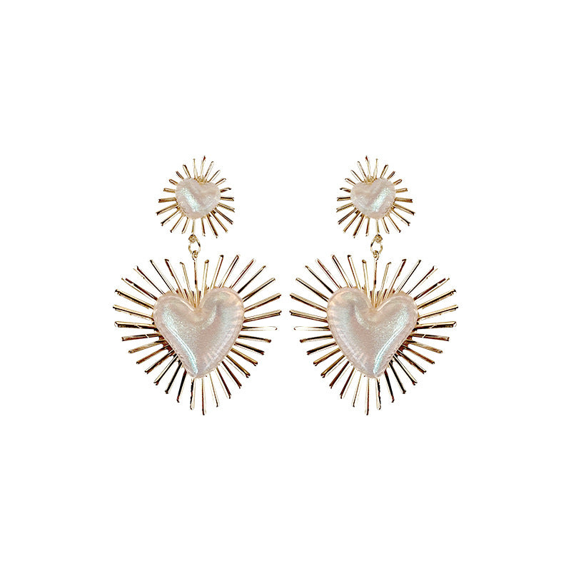 Original Design Heart Shape Acrylic Drop Earrings for Women