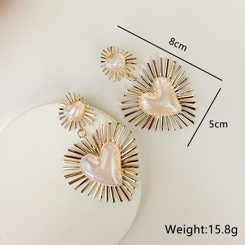 Original Design Heart Shape Acrylic Drop Earrings for Women