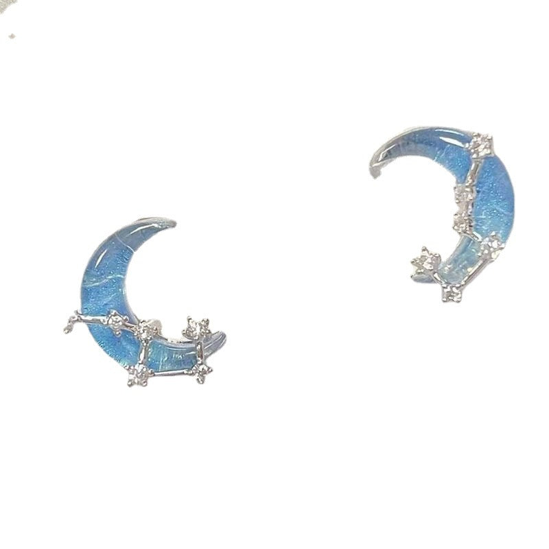 1 Pair Elegant Star Heart Butterfly Pearl Gemstone Stud Earrings