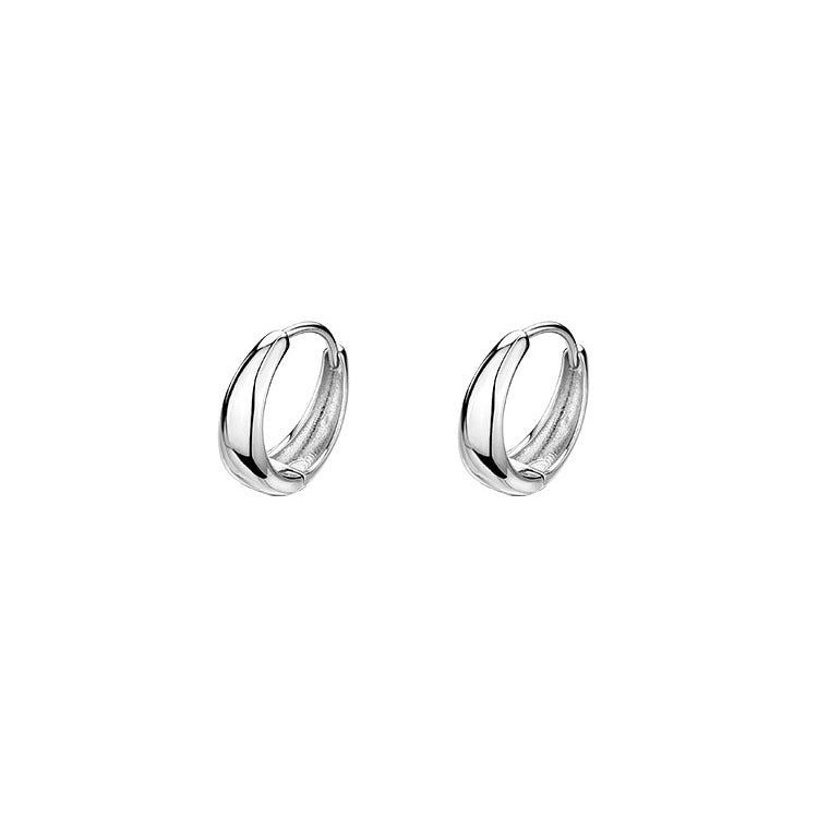 1 Pair Minimalist Sterling Silver Plated Hoop Earrings