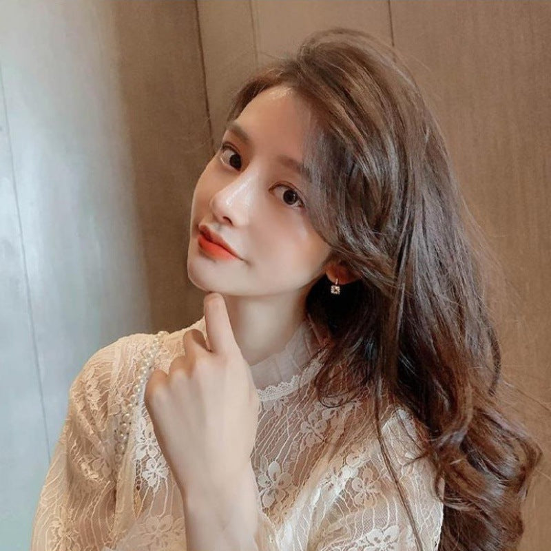 1 Pair Minimalist Square Zircon Alloy Women's Earrings