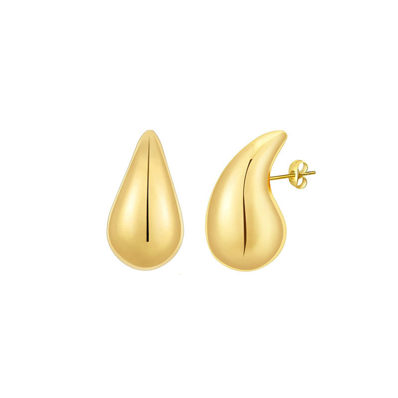 1 Pair Minimalist Water Droplet Alloy Stud Earrings