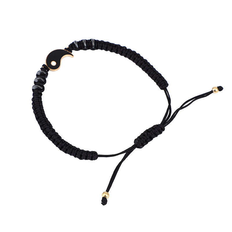 Simple Style Unisex Alloy Rope Bracelets - Yin Yang Design