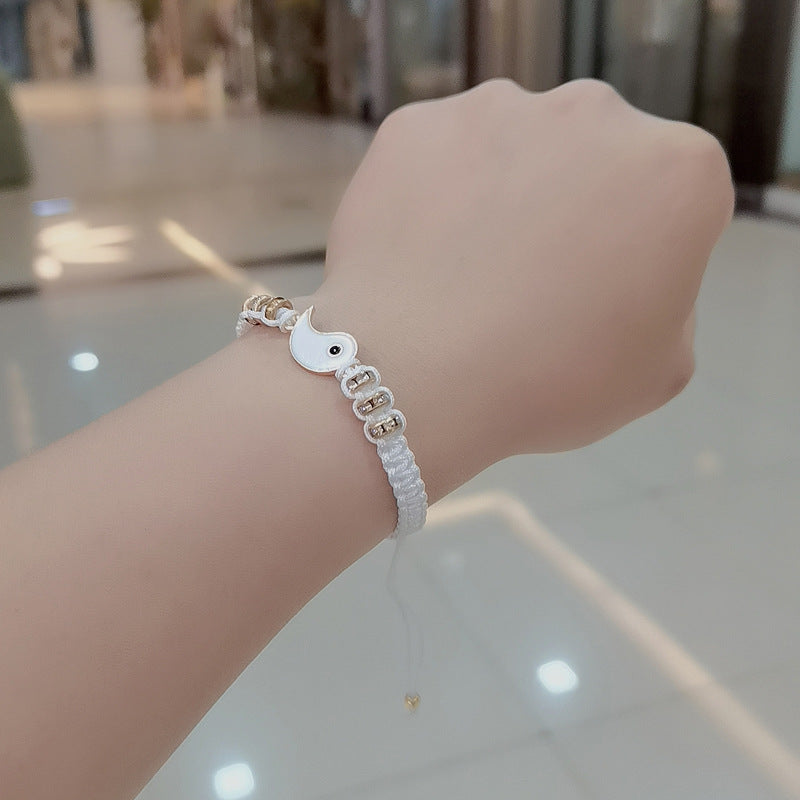 Simple Style Unisex Alloy Rope Bracelets - Yin Yang Design