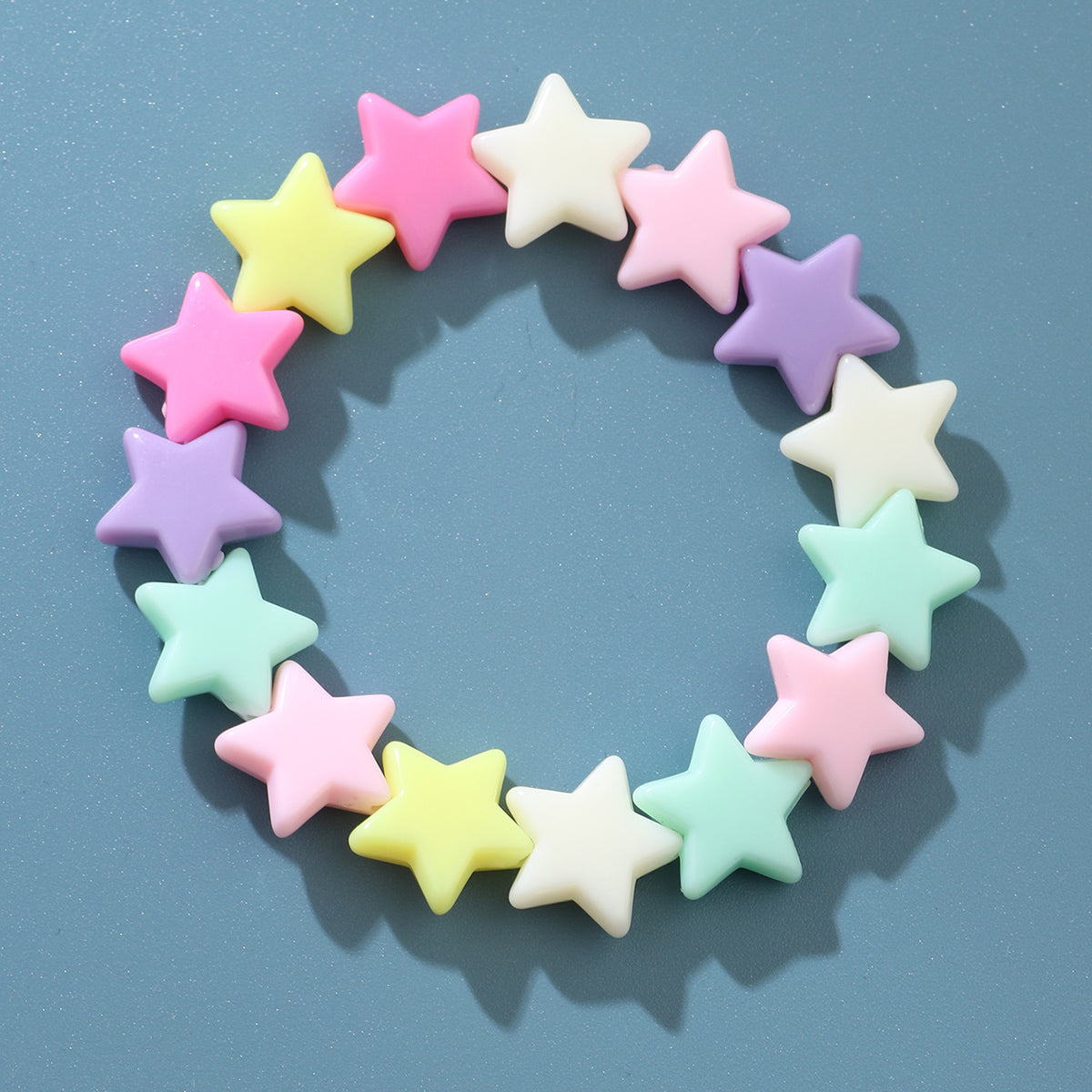 Colorful Star Flower Acrylic Beaded Kids Bracelet Gift