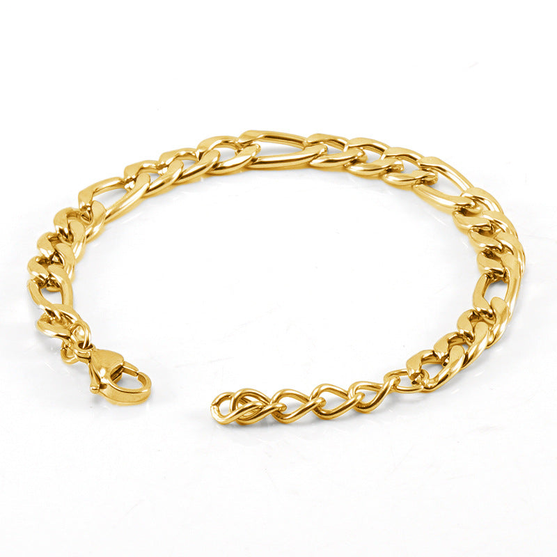 1 Piece Geometric Titanium Steel 18K Gold Plated Unisex Bracelet