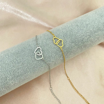 Fashion Heart Pendant Titanium Steel Bracelet