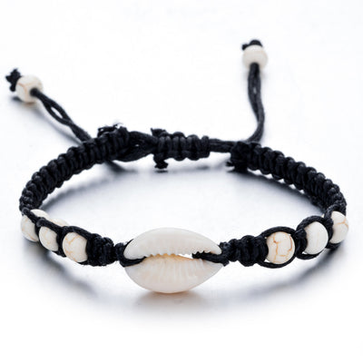 Marine Style Starfish and Shell Adjustable Rope Bracelet
