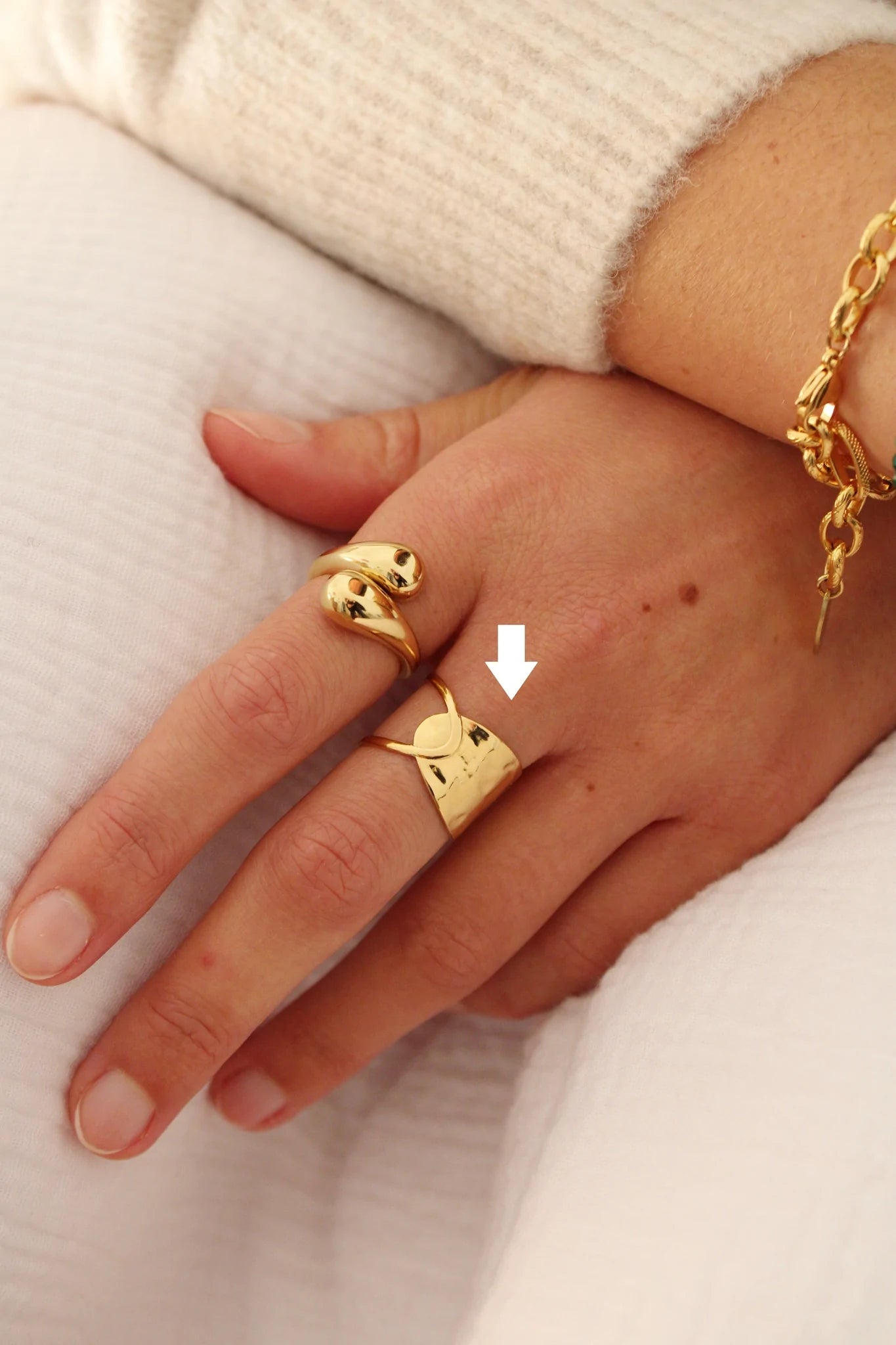 Retro Geometric Stainless Steel Open Ring for Women