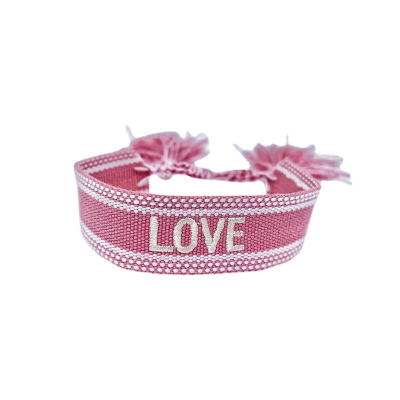 Retro Bohemian Heart Shape Rope Braid Women's Bracelet