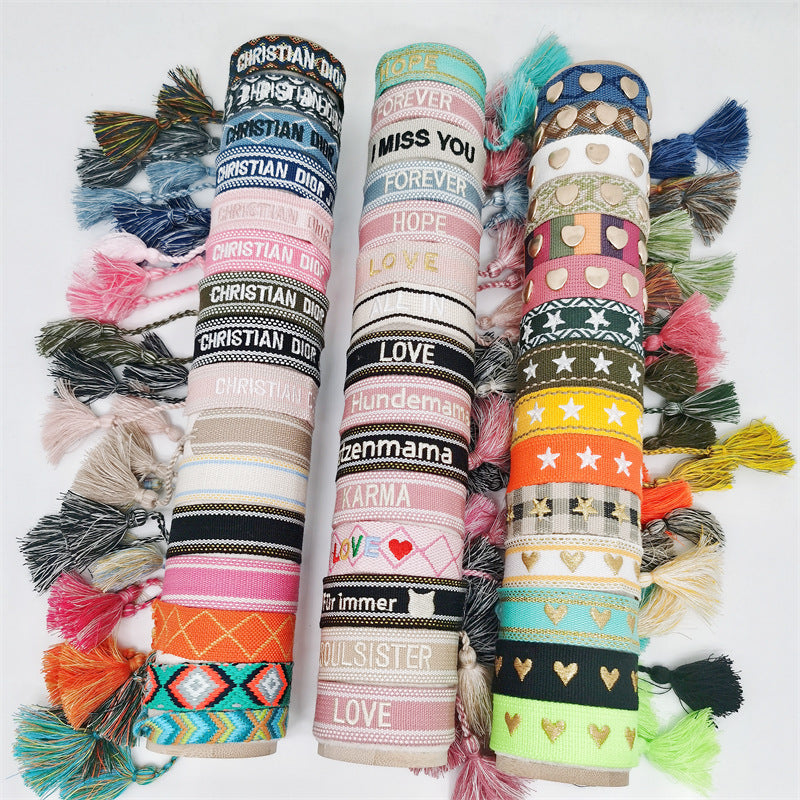 Retro Bohemian Heart Shape Rope Braid Women's Bracelet
