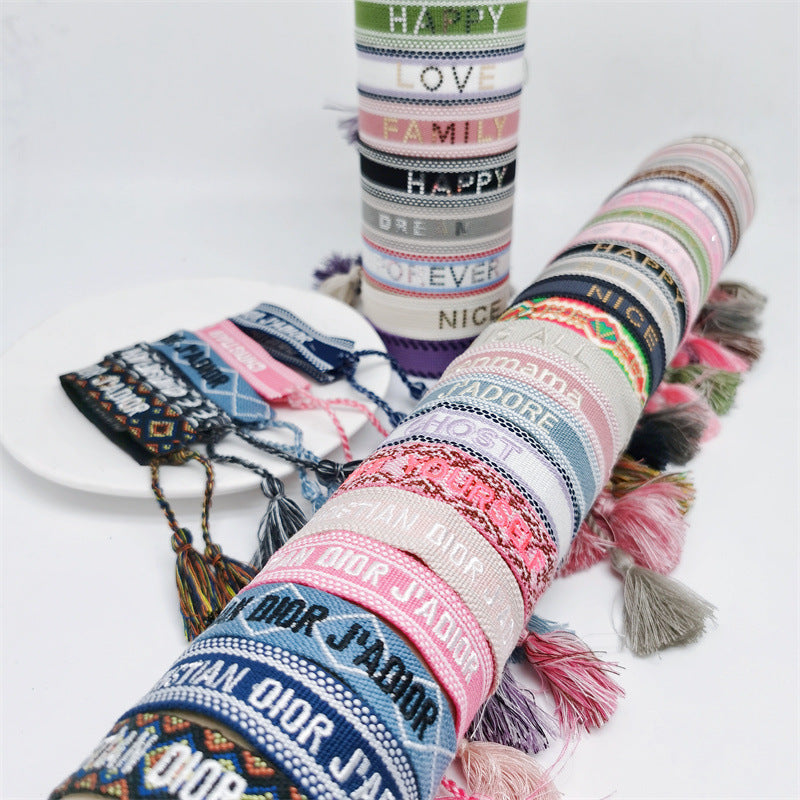 Retro Bohemian Heart Shape Rope Braid Women's Bracelet