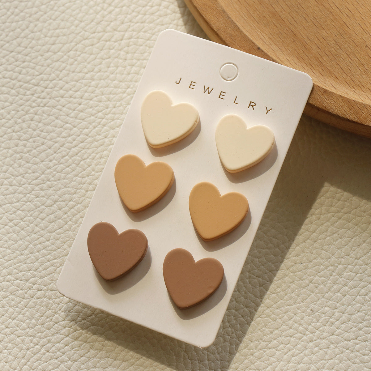 Fashion Leopard Heart Shape Acrylic Earrings Set for Women